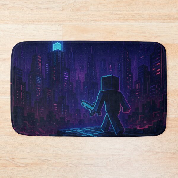 Item preview, Voxel Cyberpunk Night City | Pixel Quest Explorer Neon Sword | Synthwave Gamer Adventure Design designed and sold by pixelpopplanet.