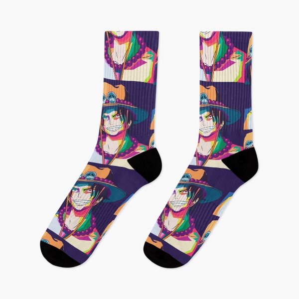 Item preview, Vibrant Smiling Ace – Colorful One Piece Inspired Anime Art designed and sold by T-Chou.