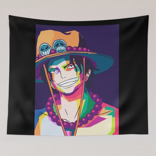Item preview, Vibrant Smiling Ace – Colorful One Piece Inspired Anime Art designed and sold by T-Chou.