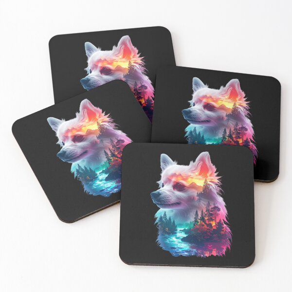 Item preview, Celestial Canine: Neon Sunset Dog, T-shirt,Tee designed and sold by Alicjareign.
