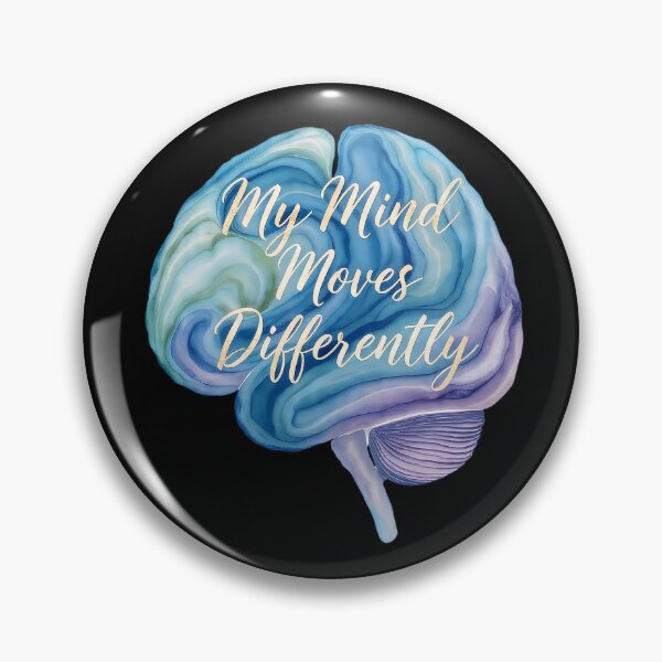 Item preview, “My Mind Moves Differently” Fluid Art Brain – Neurodiversity Pride Abstract Design designed and sold by PureBrain.