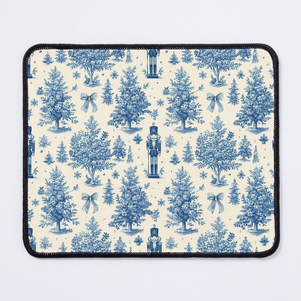 Item preview, Nutcracker Chinoiserie Toile in Blue and White designed and sold by TheChinoiserie.