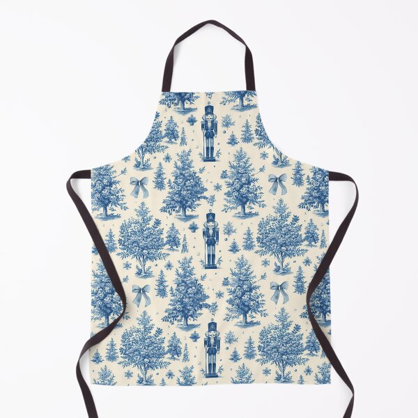 Item preview, Nutcracker Chinoiserie Toile in Blue and White designed and sold by TheChinoiserie.