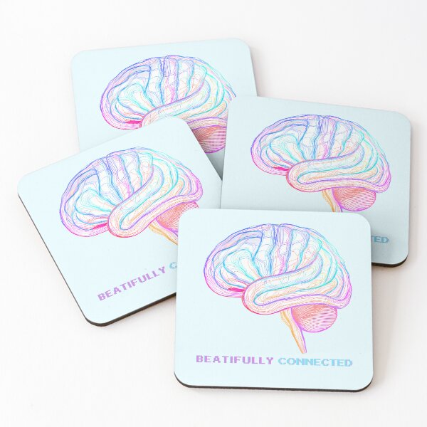 Item preview, “Beautifully Connected” Neon Brain – Vaporwave Neurodiversity Digital Art designed and sold by PureBrain.
