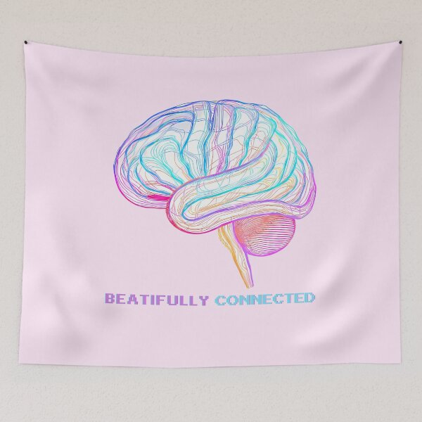 Item preview, “Beautifully Connected” Neon Brain – Vaporwave Neurodiversity Digital Art designed and sold by PureBrain.