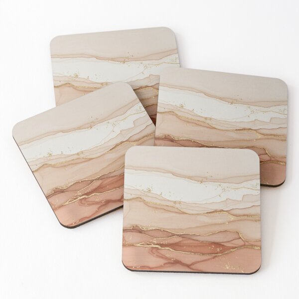 Item preview, Golden Terracotta Waves – Elegant Abstract Fluid Art Painting designed and sold by Raja265.