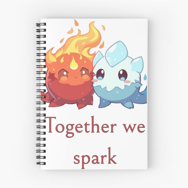 Item preview, Together We Spark – Fire & Ice Chibi Duo designed and sold by Monzora.