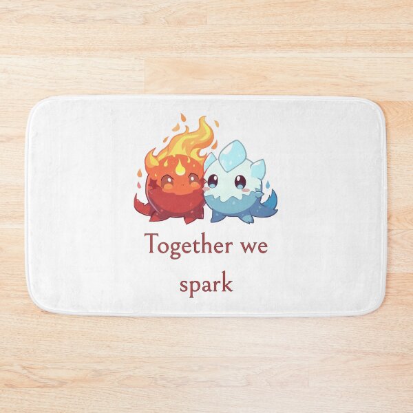 Item preview, Together We Spark – Fire & Ice Chibi Duo designed and sold by Monzora.