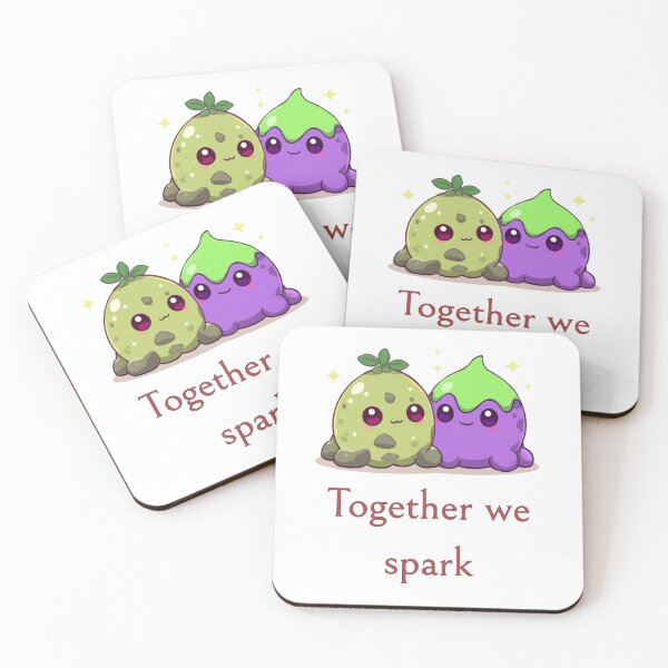 Item preview, Together We Spark – Cute Slime Duo designed and sold by Monzora.