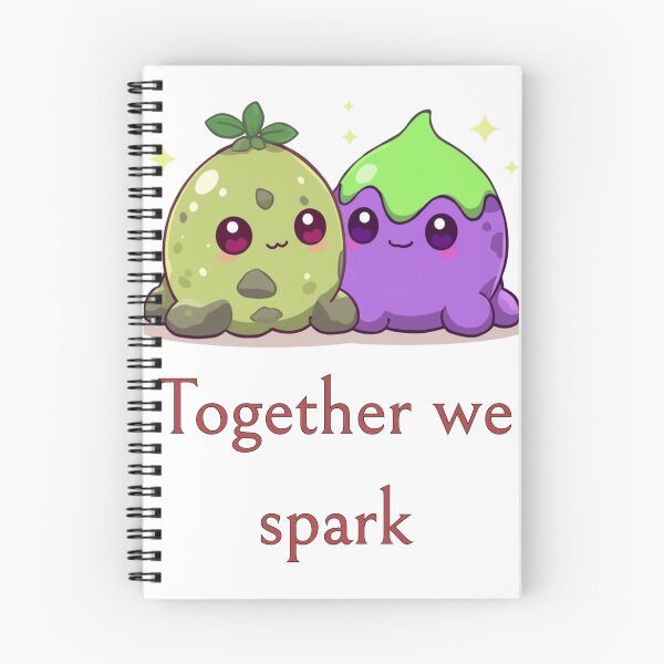 Item preview, Together We Spark – Cute Slime Duo designed and sold by Monzora.