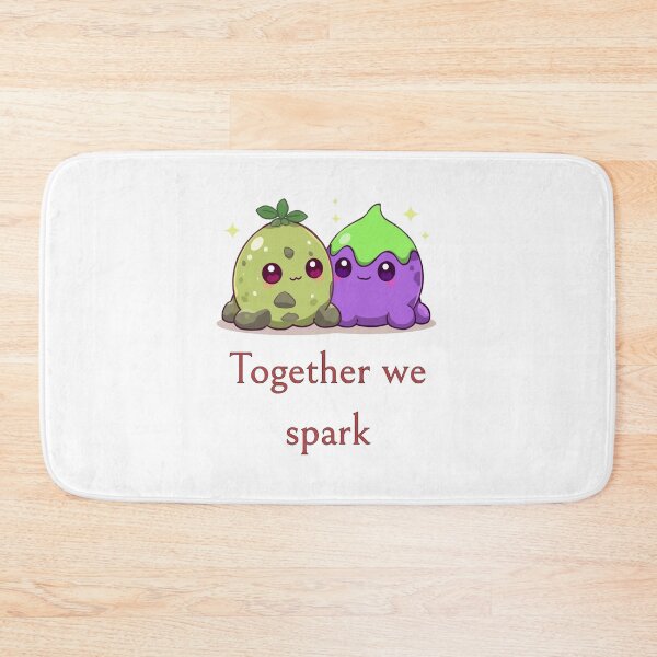 Item preview, Together We Spark – Cute Slime Duo designed and sold by Monzora.
