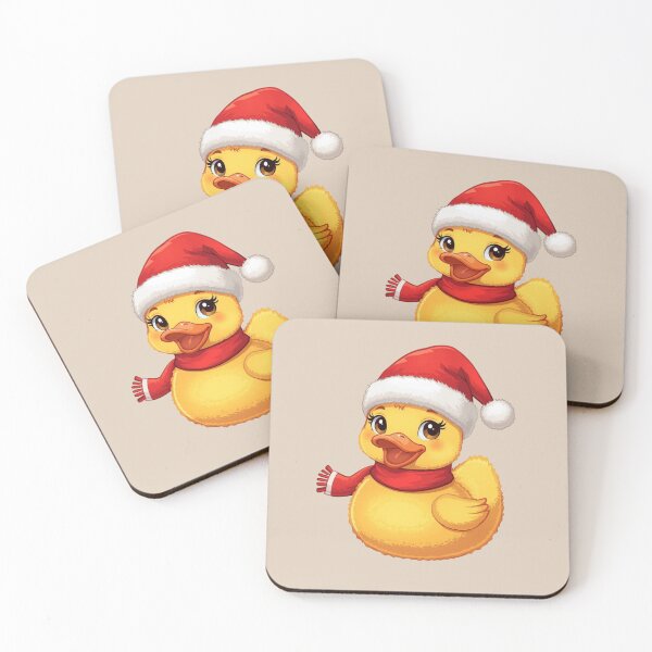 Item preview,  Cute Yellow Duck Wearing Santa Hat designed and sold by Nature's Palette.