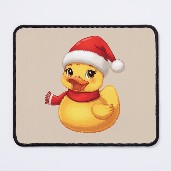 Item preview, Cute Yellow Duck Wearing Santa Hat designed and sold by Nature's Palette.