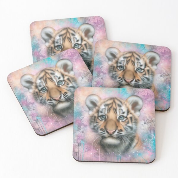 Item preview, Tiger Cub With Pastel Colored Grafitti designed and sold by Miamaia .