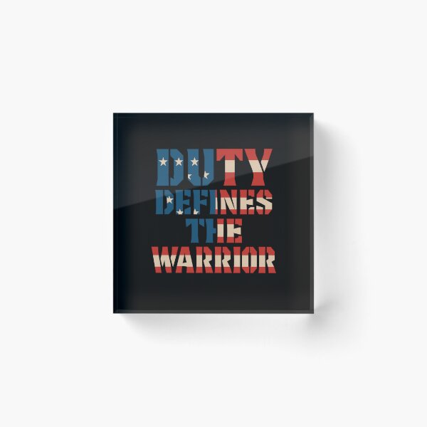 Item preview, Duty Defines The Warrior Patriotic Resolve Art designed and sold by ArtComixHaven.