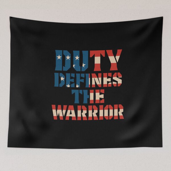 Item preview, Duty Defines The Warrior Patriotic Resolve Art designed and sold by ArtComixHaven.