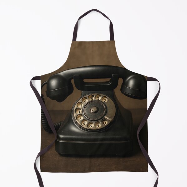 Item preview, Vintage Rotary Dial Telephone on Brown Studio Background—Classic Communication and Nostalgia designed and sold by Bure-NS.