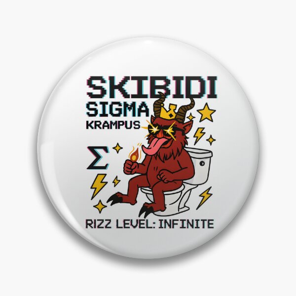 Aperçu de l'œuvre Skibidi Sigma Krampus Meme Christmas Art créée et vendue par AnnDesignStudio.
