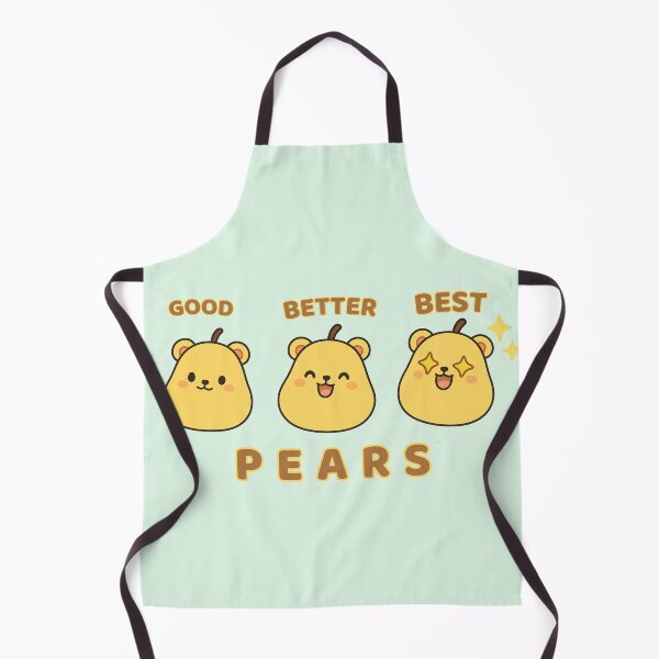 Item preview, Good Better Best Pear – Cute Teddypear Expression Faces | Kawaii Pear Bear Art designed and sold by Made You Smirk.