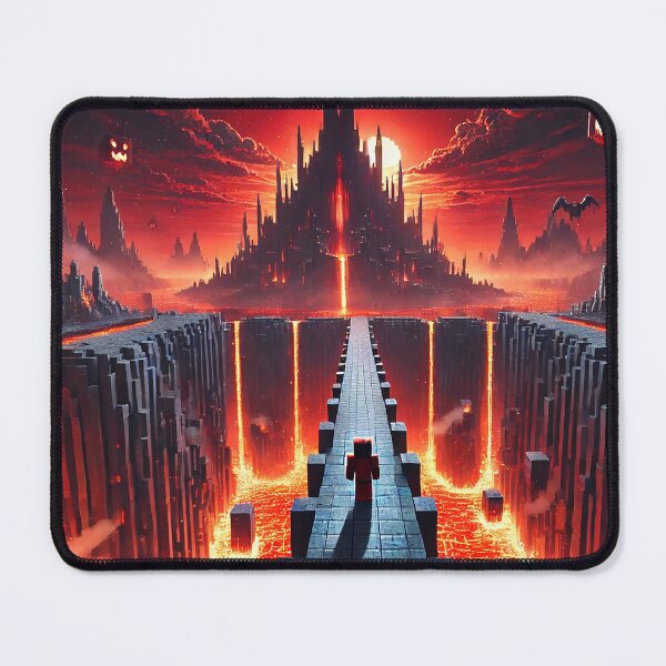 Item preview, Voxel Nether Fortress | Pixel Art Lava Hell Castle & Ghasts | Pixel Gamer Horror Landscape Design designed and sold by pixelpopplanet.