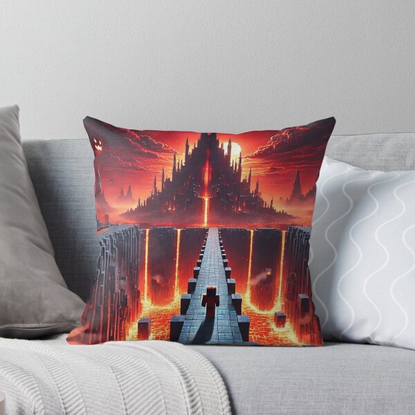 Item preview, Voxel Nether Fortress | Pixel Art Lava Hell Castle & Ghasts | Pixel Gamer Horror Landscape Design designed and sold by pixelpopplanet.