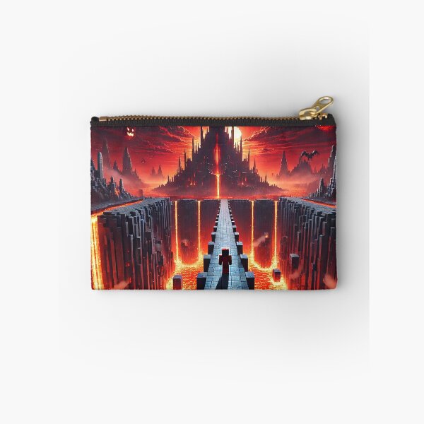 Item preview, Voxel Nether Fortress | Pixel Art Lava Hell Castle & Ghasts | Pixel Gamer Horror Landscape Design designed and sold by pixelpopplanet.