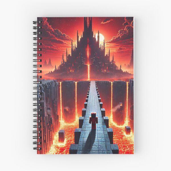 Item preview, Voxel Nether Fortress | Pixel Art Lava Hell Castle & Ghasts | Pixel Gamer Horror Landscape Design designed and sold by pixelpopplanet.
