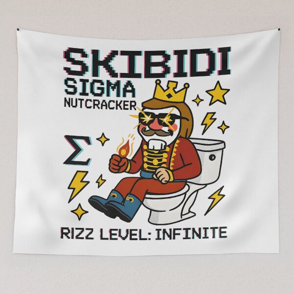 Item preview, Skibidi Sigma Nutcracker Meme Christmas Art designed and sold by AnnDesignStudio.