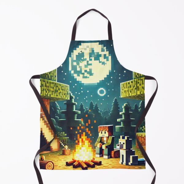 Item preview, Pixel Art Campfire Night | Pixel Quest Voxel Forest Camping Under Full Moon | Survival Gamer Aesthetic Design designed and sold by pixelpopplanet.