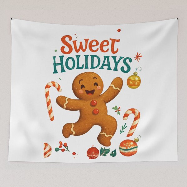 Item preview, Dancing Gingerbread Man – “Sweet Holidays” Christmas Illustration designed and sold by MyVision12.