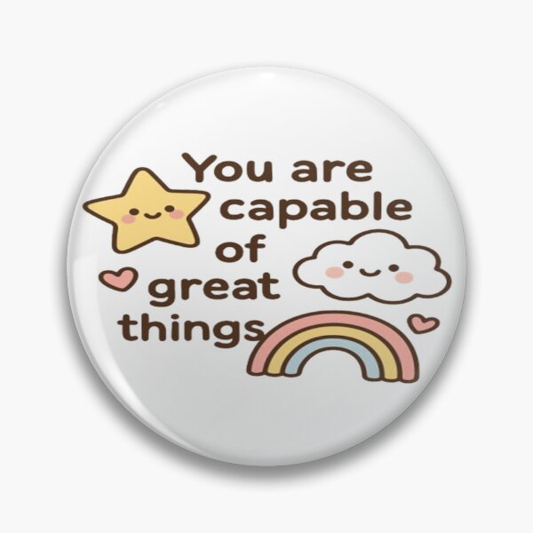 Item preview, Arte con frases motivacionales kawaii: un lindo mensaje positivo con una estrella, una nube y un arcoíris. designed and sold by FernandsOficial.