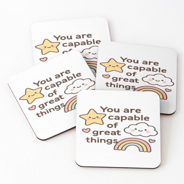 Item preview, Kawaii Motivational Quote Art – Cute Positive Message with Star, Cloud and Rainbow designed and sold by FernandsOficial.