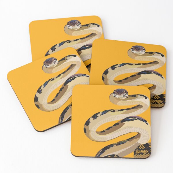 Item preview, S is for Scrub Python,Scrub Python Artwork – Powerful Snake Illustration and Australian Reptile Design designed and sold by PrettylittlepastelUk.