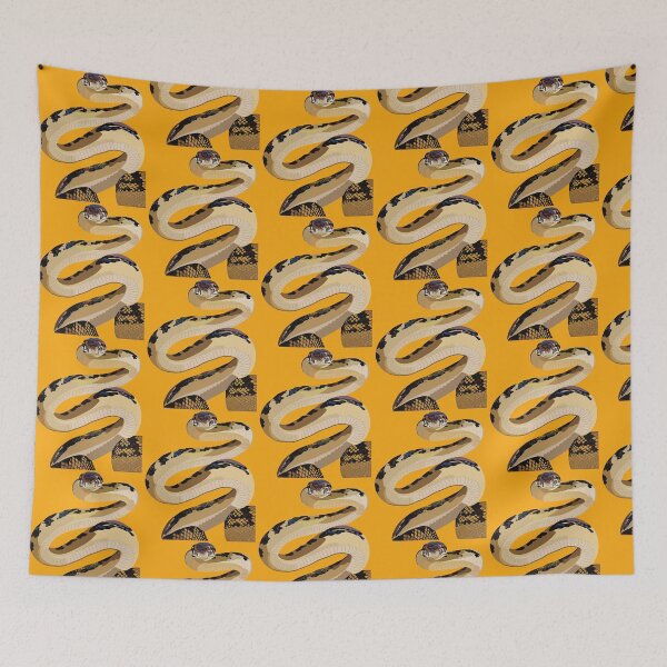 Item preview, S is for Scrub Python,Scrub Python Artwork – Powerful Snake Illustration and Australian Reptile Design designed and sold by PrettylittlepastelUk.