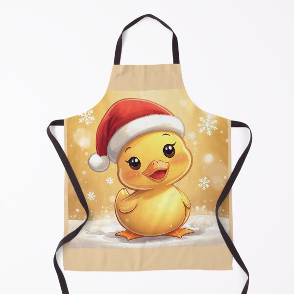 Item preview, Cute Festive Yellow Duck Wearing Santa Hat designed and sold by Nature's Palette.