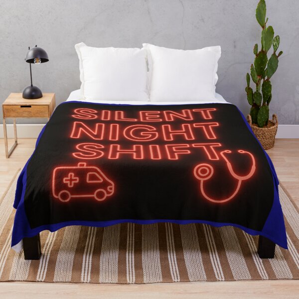 Item preview, Silent Night Shift – Funny Medical Christmas Neon Design designed and sold by EdCraftProjects.