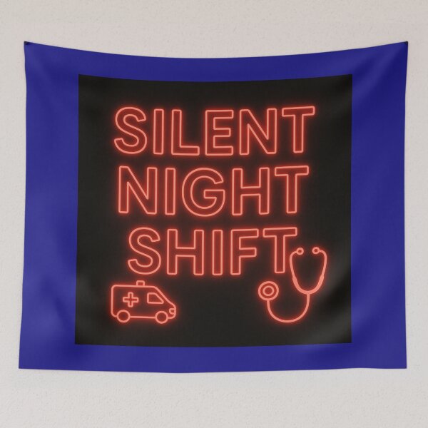 Item preview, Silent Night Shift – Funny Medical Christmas Neon Design designed and sold by EdCraftProjects.