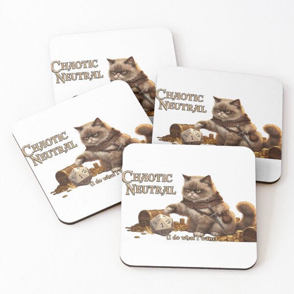 Item preview,   Chaotic Neutral Cat D&D Rogue RPG Dice designed and sold by Nuvijo.