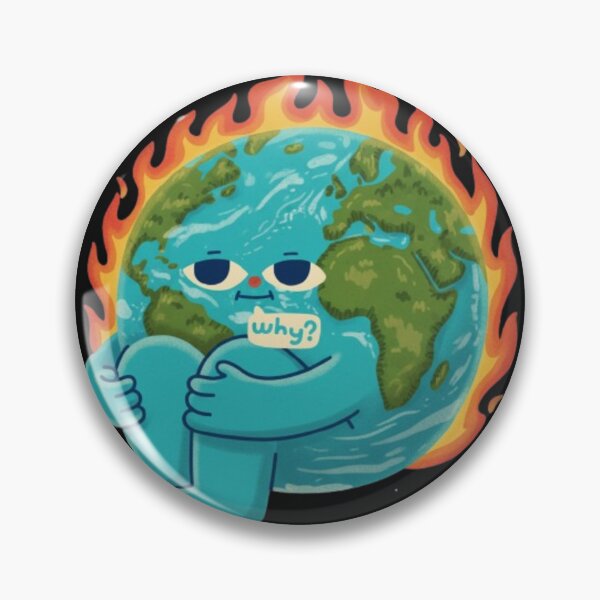 Item preview, Earth on Fire: Why? Global Warming Awareness designed and sold by ArtPandax.
