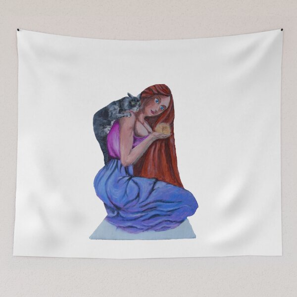 Item preview, The girl and the cat designed and sold by Galerie des Chimères.