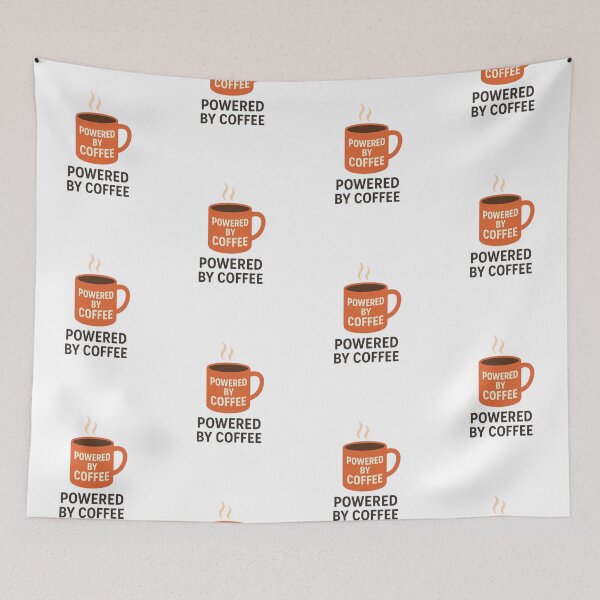 Item preview, Powered by Coffee – Funny Coffee Lover Design designed and sold by Motivive.