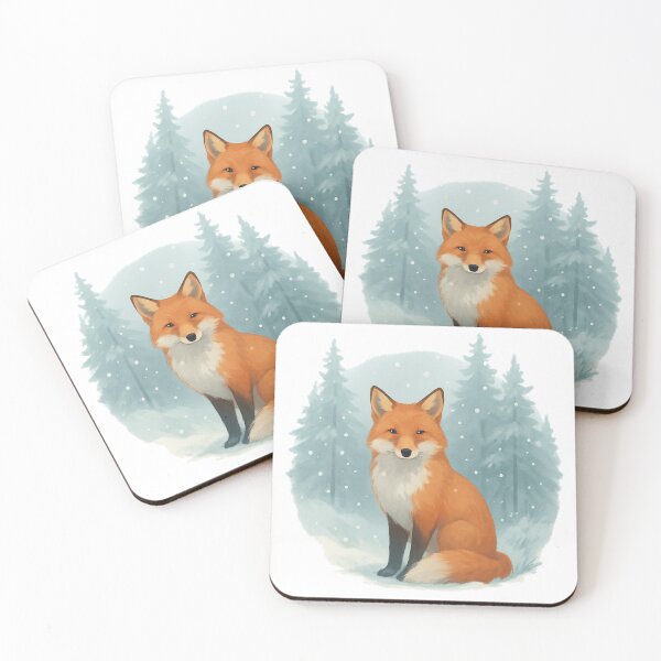 Item preview, Winter Fox in Snowy Forest - Cute Christmas Animal designed and sold by PunchDrop.