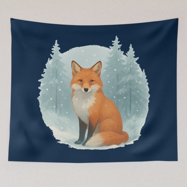 Item preview, Winter Fox in Snowy Forest - Cute Christmas Animal designed and sold by PunchDrop.