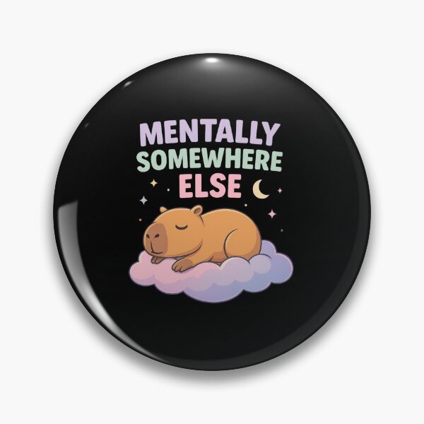 Item preview, Capybara – Mentally Somewhere Else | Cute Pastel Aesthetic designed and sold by MOAVE-Design.