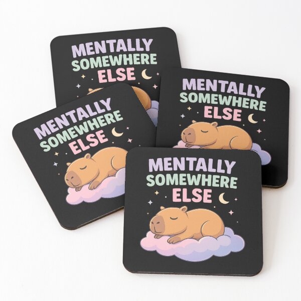 Item preview, Capybara – Mentally Somewhere Else | Cute Pastel Aesthetic designed and sold by MOAVE-Design.