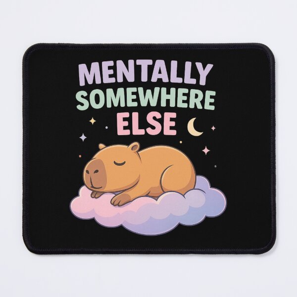 Item preview, Capybara – Mentally Somewhere Else | Cute Pastel Aesthetic designed and sold by MOAVE-Design.
