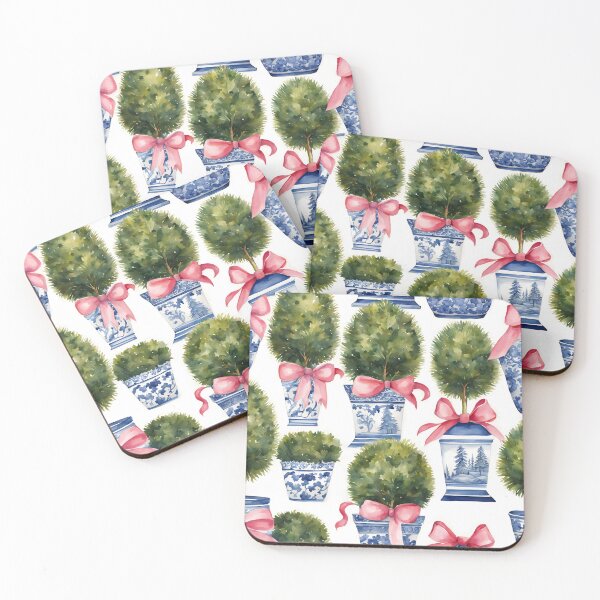 Item preview, Pink Bow Chinoiserie Topiary Garden designed and sold by TheChinoiserie.