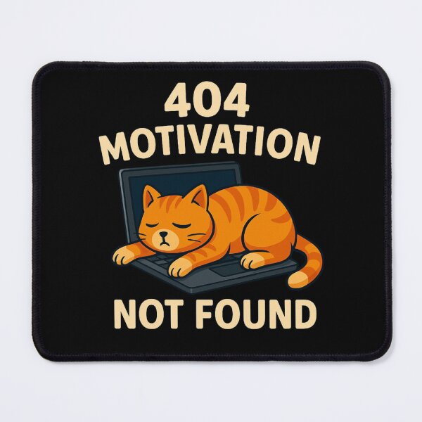 Item preview, 404 Motivation Not Found – Funny Cat on Laptop Meme Design designed and sold by MOAVE-Design.