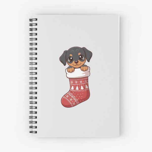 Item preview, Cute Christmas Doberman Pinscher Puppy in Knitted Holiday Stocking – Dog Lovers designed and sold by The Real Life Symphony.