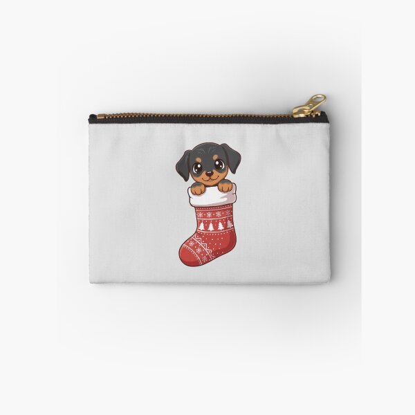 Item preview, Cute Christmas Doberman Pinscher Puppy in Knitted Holiday Stocking – Dog Lovers designed and sold by The Real Life Symphony.